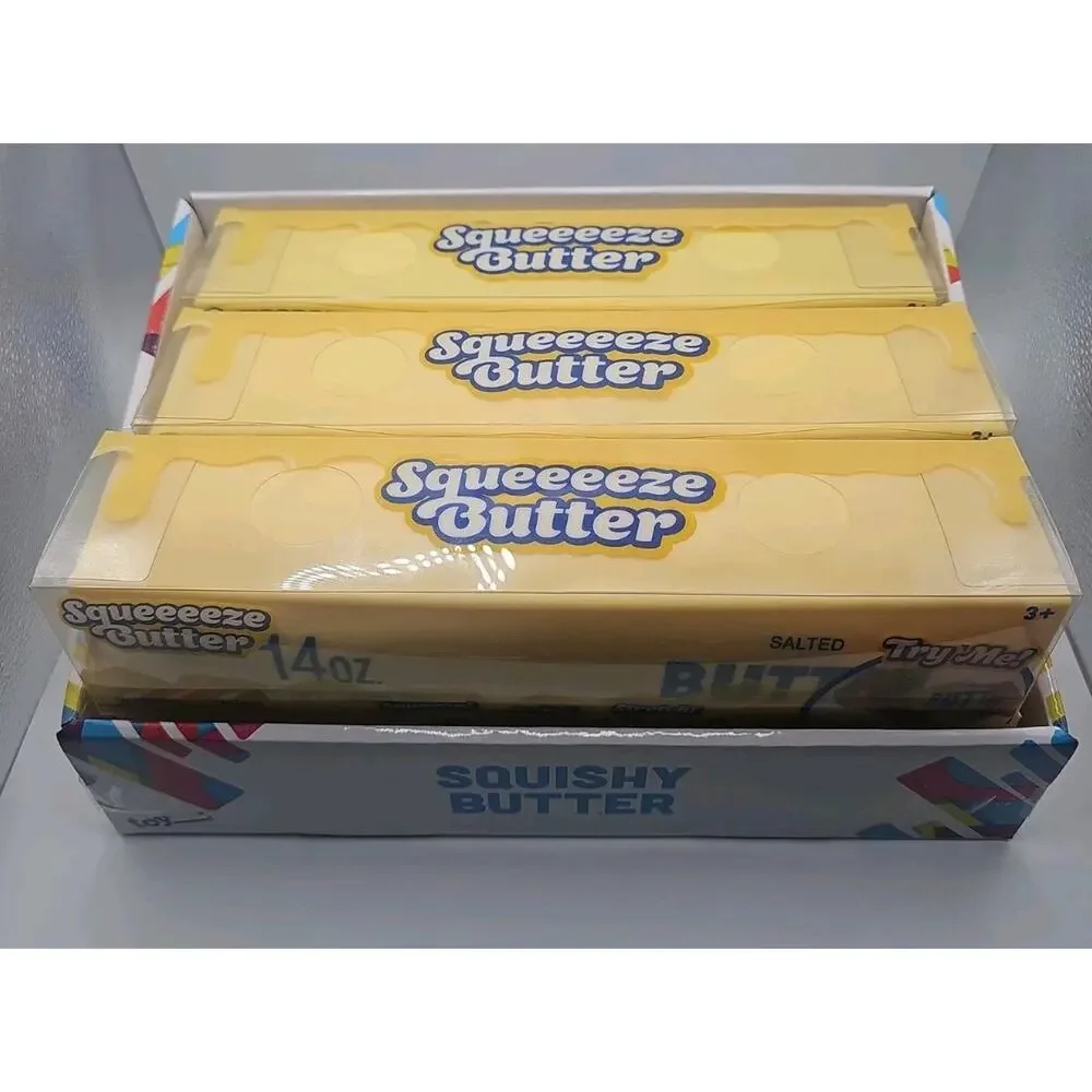 Butter Squishy 14oz Lot Of (6) New In Box Toymendous Squeeze Butter